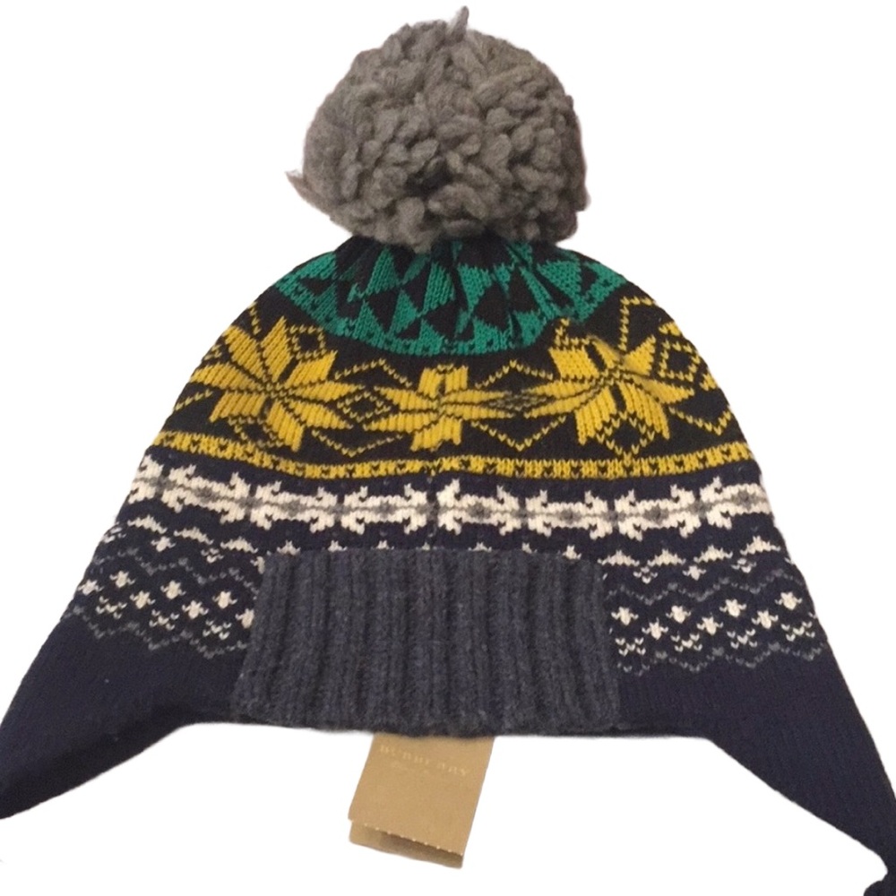 Burberry Cashmere Fair Isle Pom Hat - Picture 4 of 6